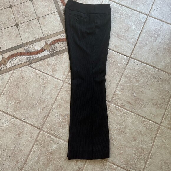 EXPRESS EDITOR WOMEN'S PANTS SLACKS:PREOWNED BLACK PINSTRIPE SIZE:4R - Picture 1 of 8